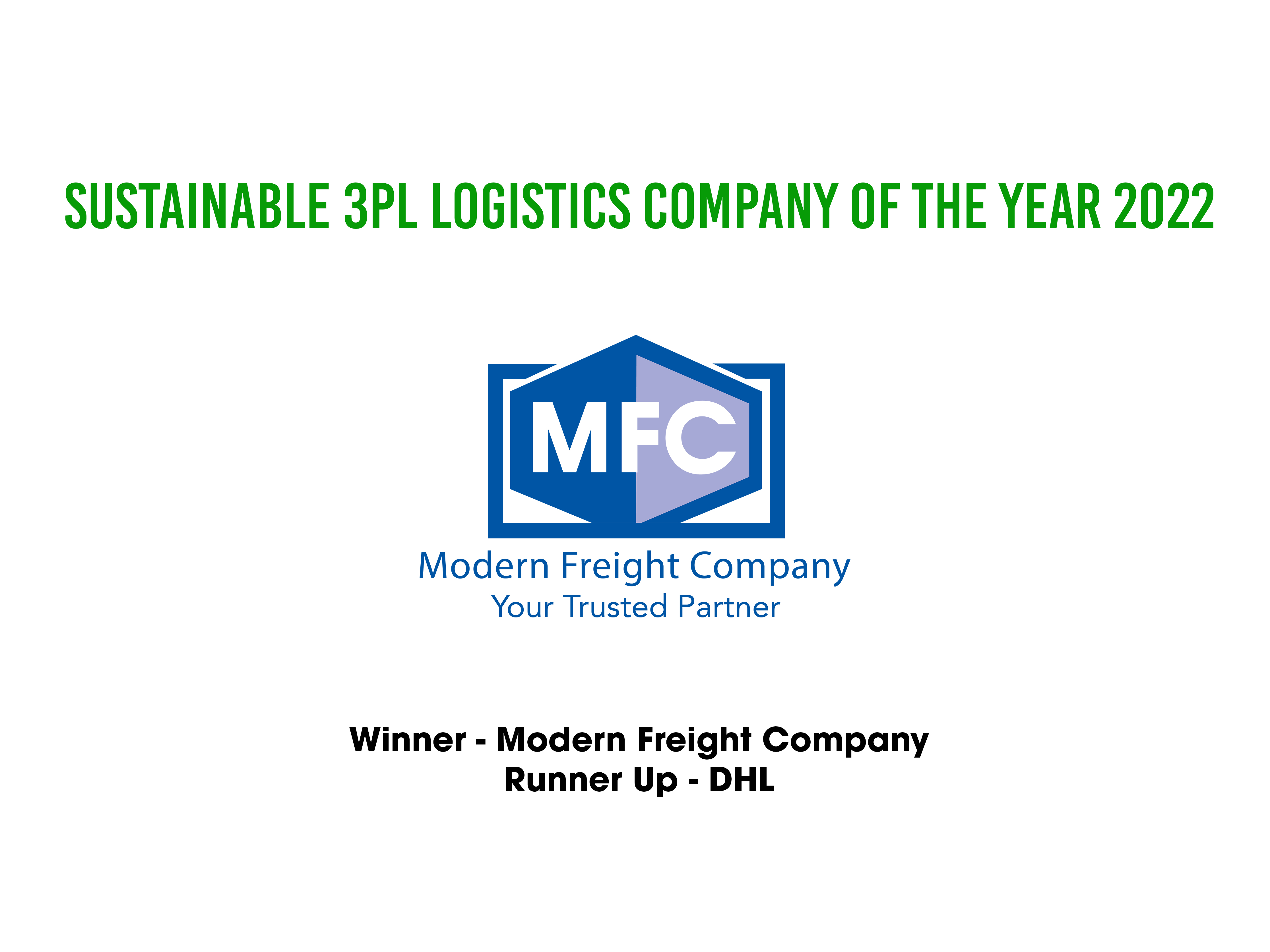 Freight week Sustainability awards winner - MFC